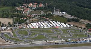 Vista aérea do kartódromo internacional de Braga